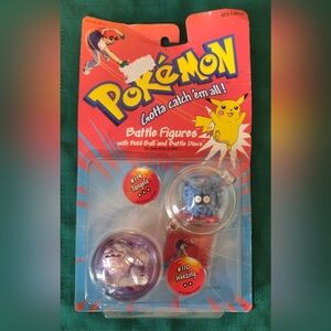 Pokemon Battle Figures POKEBALL Discs TANGELA 114 WEEZING 110 Hasbro 1999 SEALED